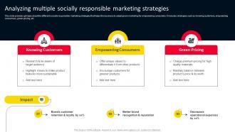 Analyzing Multiple Socially Responsible Marketing Strategies For Adopting Holistic MKT SS V
