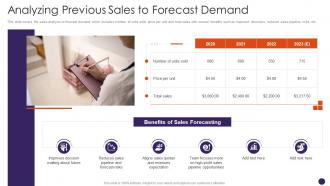 Analyzing Previous Sales To Forecast Demand Retail Merchandising Plan