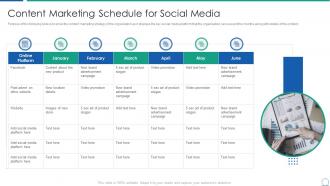 Analyzing product capabilities content marketing schedule social media