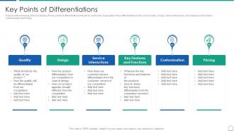 Analyzing product capabilities key points of differentiations
