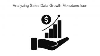 Analyzing Sales Data Growth Monotone Icon In Powerpoint Pptx Png And Editable Eps Format