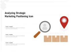 Analyzing strategic marketing positioning icon
