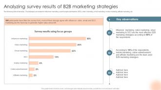 Analyzing Survey Results Of B2B Marketing Complete Introduction To Business Marketing MKT SS V