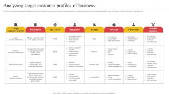 Analyzing Target Customer Profiles Of Business Building Comprehensive Apparel Business Strategy SS V