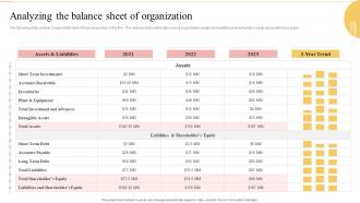 Analyzing The Balance Sheet Of Organization Ultimate Guide To Financial Planning