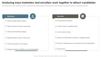 Analyzing Ways Marketers And Recruiters Work Recruitment Agency Effective Marketing Strategy SS V