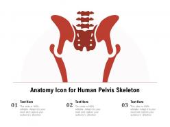 Anatomy icon for human pelvis skeleton