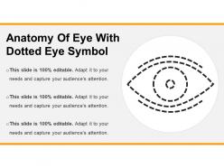 Anatomy of eye with dotted eye symbol