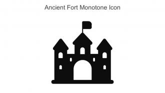 Ancient Fort Monotone Icon In Powerpoint Pptx Png And Editable Eps Format
