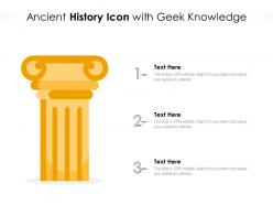 Ancient history icon with geek knowledge