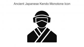 Ancient Japanese Kendo Monotone Icon In Powerpoint Pptx Png And Editable Eps Format