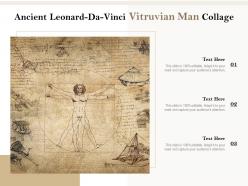 Ancient leonard da vinci vitruvian man collage