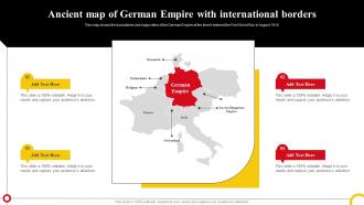 Ancient Map Of German Empire With International Borders