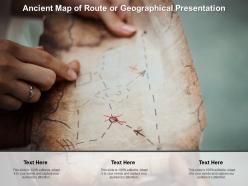Ancient Map Of Route Or Geographical Presentation