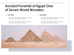 Ancient pyramid of egypt one of seven world wonders