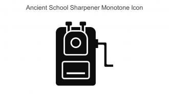 Ancient School Sharpener Monotone Icon in powerpoint pptx png and editable eps format