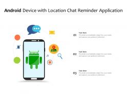 Android device with location chat reminder application
