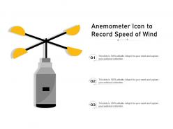 Anemometer icon to record speed of wind