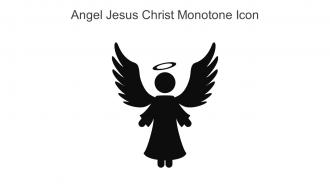 Angel Jesus Christ Monotone Icon In Powerpoint Pptx Png And Editable Eps Format