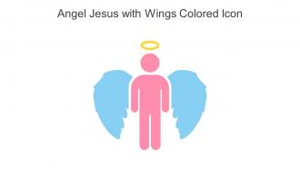 Angel Jesus With Wings Colored Icon In Powerpoint Pptx Png And Editable Eps Format