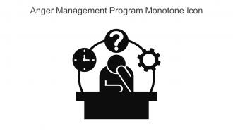 Anger Management Program Monotone Icon In Powerpoint Pptx Png And Editable Eps Format