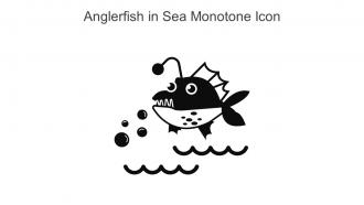 Anglerfish In Sea Monotone Icon In Powerpoint Pptx Png And Editable Eps Format