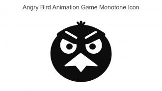 Angry Bird Animation Game Monotone Icon In Powerpoint Pptx Png And Editable Eps Format