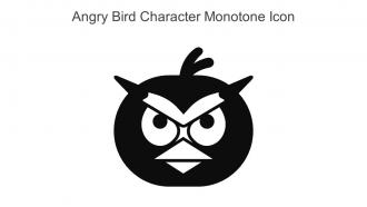 Angry Bird Character Monotone Icon In Powerpoint Pptx Png And Editable Eps Format