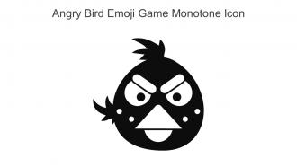 Angry Bird Emoji Game Monotone Icon In Powerpoint Pptx Png And Editable Eps Format