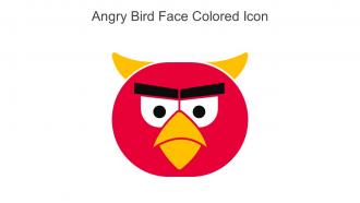 Angry Bird Face Colored Icon In Powerpoint Pptx Png And Editable Eps Format