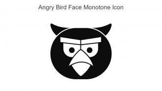 Angry Bird Face Monotone Icon In Powerpoint Pptx Png And Editable Eps Format