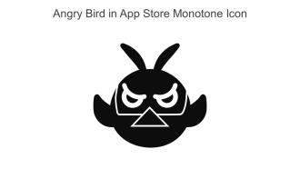 Angry Bird In App Store Monotone Icon In Powerpoint Pptx Png And Editable Eps Format