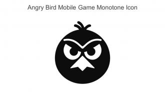 Angry Bird Mobile Game Monotone Icon In Powerpoint Pptx Png And Editable Eps Format