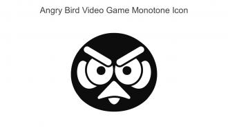 Angry Bird Video Game Monotone Icon In Powerpoint Pptx Png And Editable Eps Format