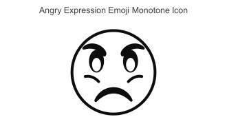 Angry Expression Emoji Monotone Icon In Powerpoint Pptx Png And Editable Eps Format