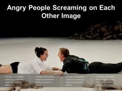 Angry people screaming on each other image