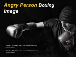 Angry person boxing image