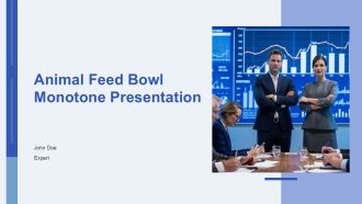 Animal Feed Bowl Monotone Presentation PPT Sample AT