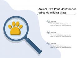 Animal foot print identification using magnifying glass