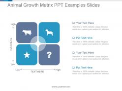 Animal growth matrix ppt examples slides