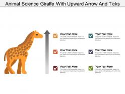 Animal science giraffe with upward arrow and ticks