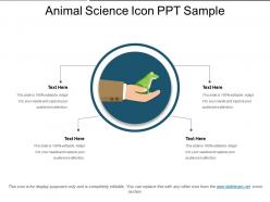 Animal science icon ppt sample