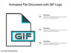 Animated file document with gif logo