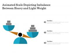 Animated scale depicting imbalance between heavy and light weight