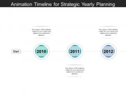 Animation timeline for strategic yearly planning