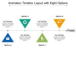 Animation timeline layout with eight options