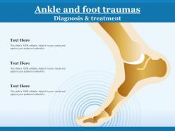 Ankle and foot traumas diagnosis and treatment