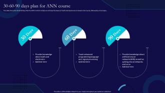 Ann 30 60 90 Days Plan For Ann Course Ppt Slides Infographic Template