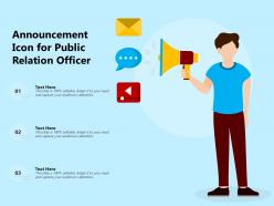 Announcement Icon For Public Relation Officer