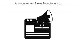 Announcement News Monotone Icon In Powerpoint Pptx Png And Editable Eps Format